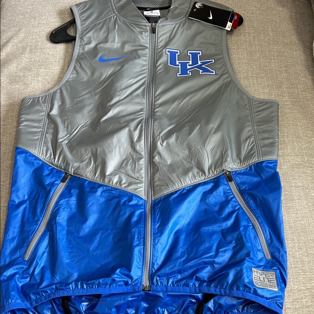 Nike Silver and Blue UK Vest